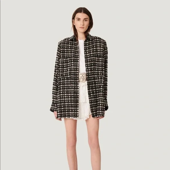 Iro Leopold Oversized Woven Tweed Overshirt